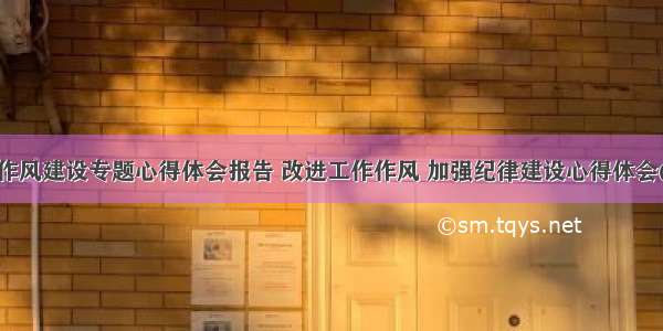 纪律作风建设专题心得体会报告 改进工作作风 加强纪律建设心得体会(4篇)