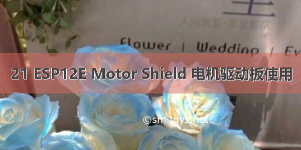 21 ESP12E Motor Shield 电机驱动板使用