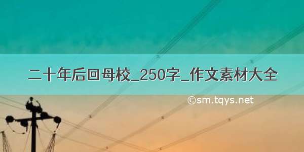 二十年后回母校_250字_作文素材大全