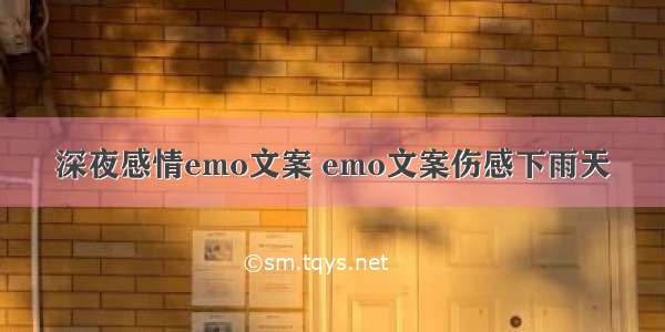 深夜感情emo文案 emo文案伤感下雨天