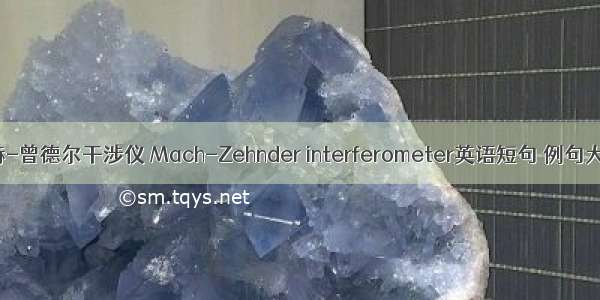 马赫-曾德尔干涉仪 Mach-Zehnder interferometer英语短句 例句大全