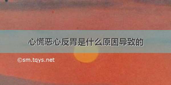 心慌恶心反胃是什么原因导致的