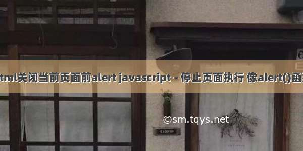 html关闭当前页面前alert javascript – 停止页面执行 像alert()函数