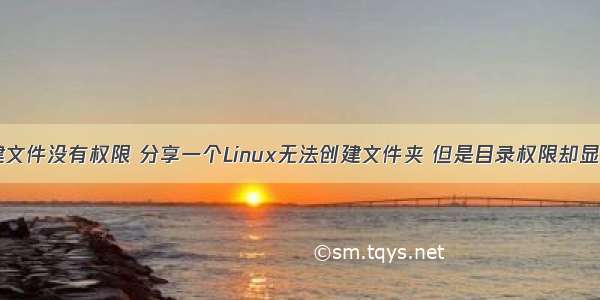 linux下创建文件没有权限 分享一个Linux无法创建文件夹 但是目录权限却显示正常的问