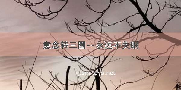 意念转三圈--永远不失眠