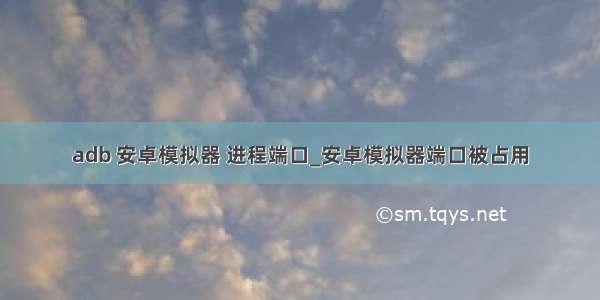 adb 安卓模拟器 进程端口_安卓模拟器端口被占用