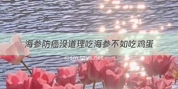 海参防癌没道理吃海参不如吃鸡蛋