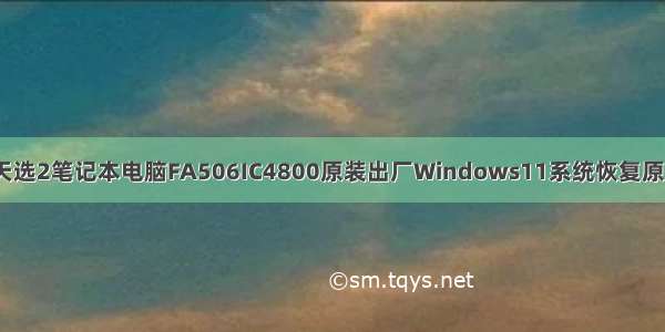 ASUS华硕天选2笔记本电脑FA506IC4800原装出厂Windows11系统恢复原厂OEM系统