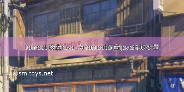 tomcat 设置java_为tomcat配置java环境变量