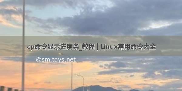 cp命令显示进度条_教程 | Linux常用命令大全