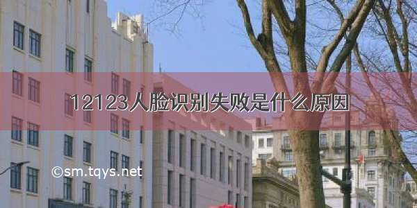 12123人脸识别失败是什么原因