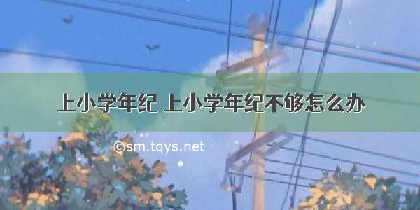 上小学年纪 上小学年纪不够怎么办