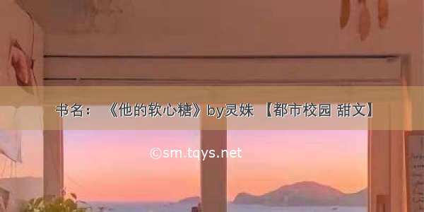 书名： 《他的软心糖》by灵姝 【都市校园 甜文】