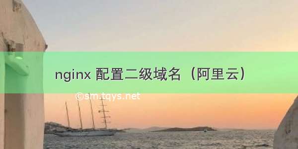 nginx 配置二级域名（阿里云）