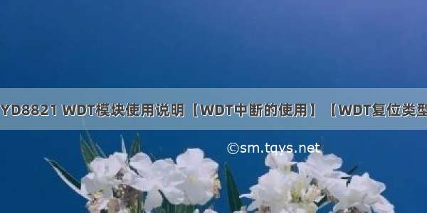 SYD8821 WDT模块使用说明【WDT中断的使用】【WDT复位类型】