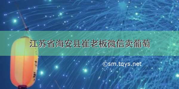 江苏省海安县崔老板微信卖葡萄