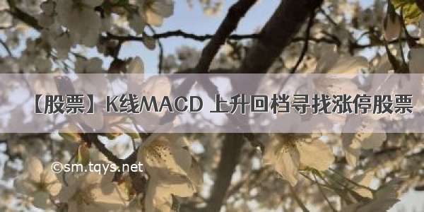 【股票】K线MACD 上升回档寻找涨停股票