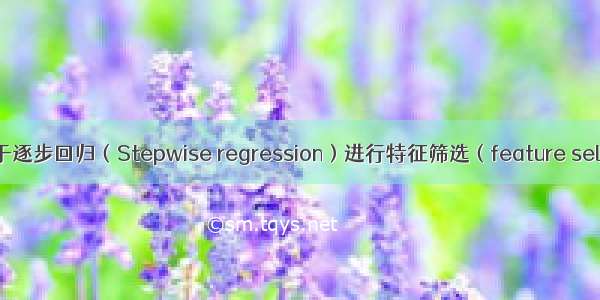 R语言基于逐步回归（Stepwise regression）进行特征筛选（feature selection）
