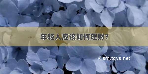 年轻人应该如何理财？