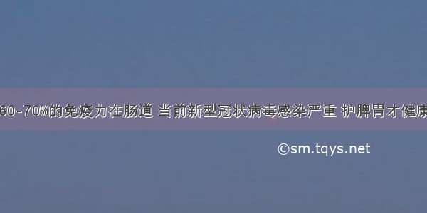 60-70%的免疫力在肠道 当前新型冠状病毒感染严重 护脾胃才健康