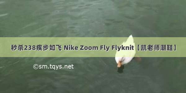 秒杀238疾步如飞 Nike Zoom Fly Flyknit【凯老师潮鞋】