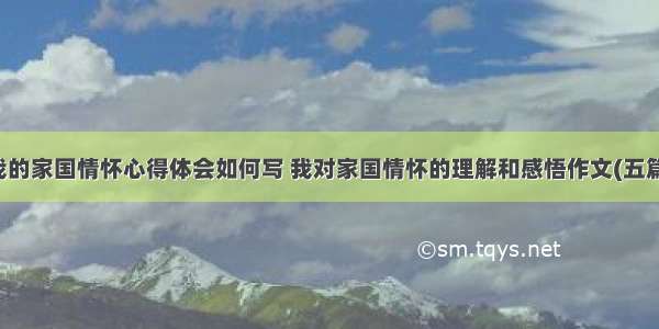 我的家国情怀心得体会如何写 我对家国情怀的理解和感悟作文(五篇)