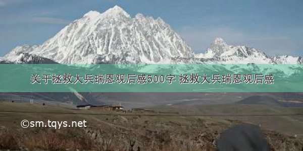 关于拯救大兵瑞恩观后感500字 拯救大兵瑞恩观后感