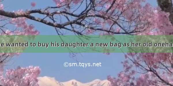 He told me that he wanted to buy his daughter a new bag as her old onehas been stolen. A B