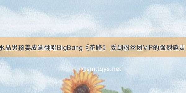 水晶男孩姜成勋翻唱BigBang《花路》 受到粉丝团VIP的强烈谴责！