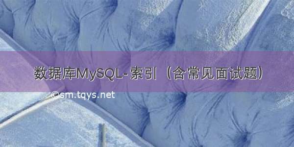 数据库MySQL-索引（含常见面试题）