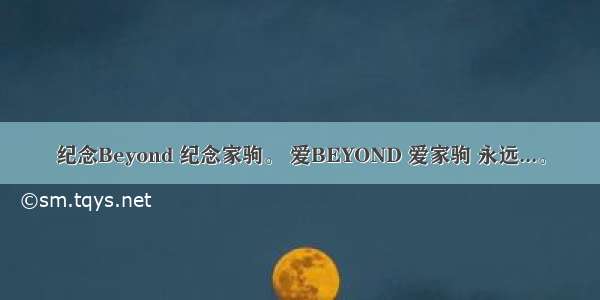 纪念Beyond 纪念家驹。 爱BEYOND 爱家驹 永远...。