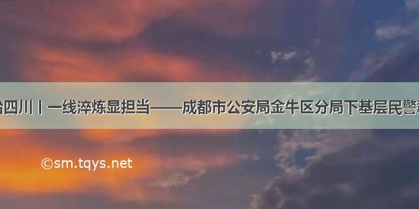 法治四川丨一线淬炼显担当——成都市公安局金牛区分局下基层民警群像