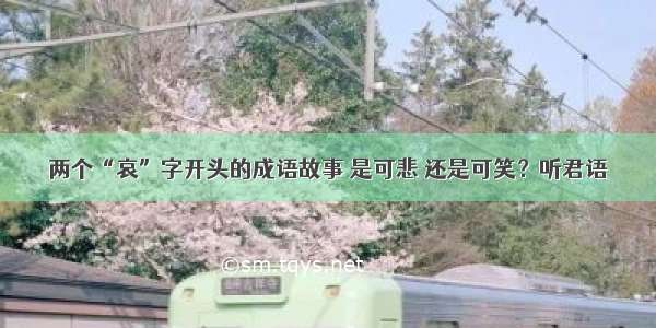 两个“哀”字开头的成语故事 是可悲 还是可笑？听君语