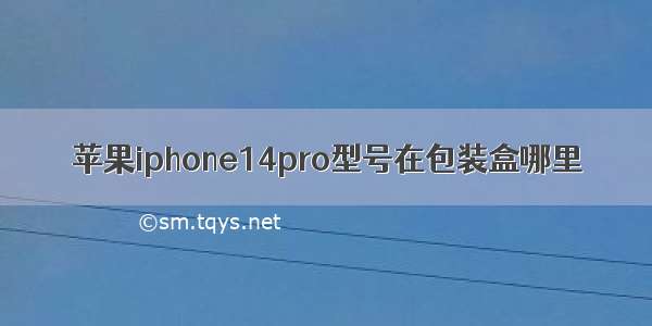 苹果iphone14pro型号在包装盒哪里