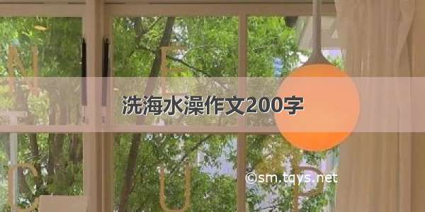 洗海水澡作文200字