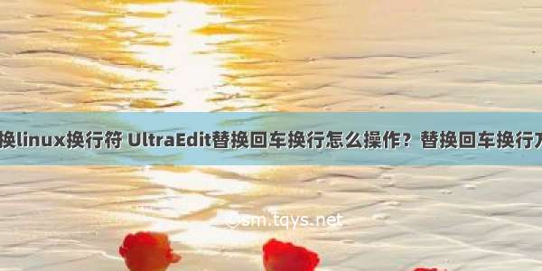 ue里替换linux换行符 UltraEdit替换回车换行怎么操作？替换回车换行方法讲解