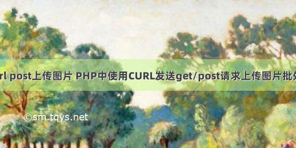 php curl post上传图片 PHP中使用CURL发送get/post请求上传图片批处理功能