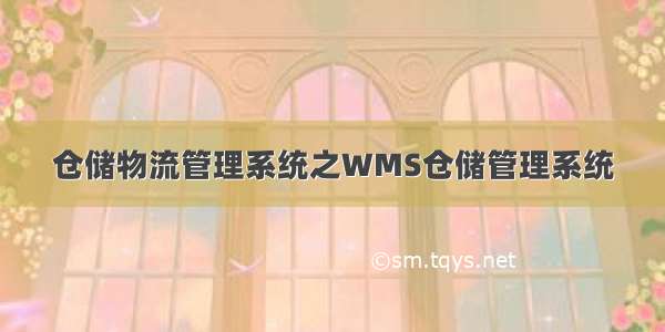 仓储物流管理系统之WMS仓储管理系统