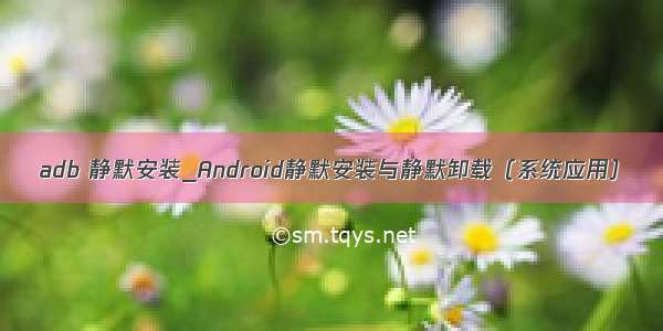 adb 静默安装_Android静默安装与静默卸载（系统应用）