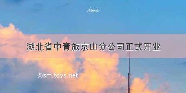 湖北省中青旅京山分公司正式开业