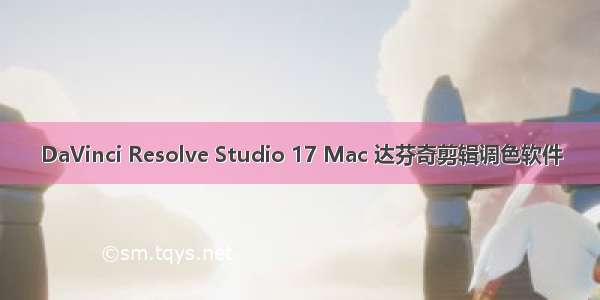 DaVinci Resolve Studio 17 Mac 达芬奇剪辑调色软件