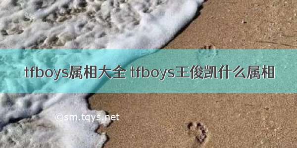 tfboys属相大全 tfboys王俊凯什么属相