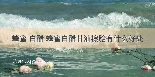 蜂蜜 白醋 蜂蜜白醋甘油擦脸有什么好处