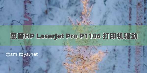 惠普HP LaserJet Pro P1106 打印机驱动