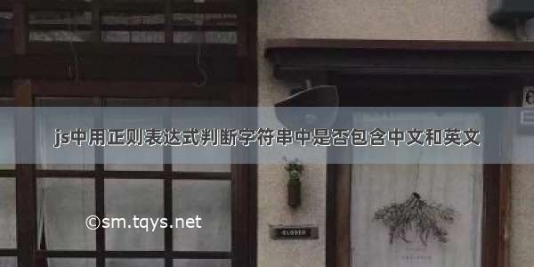 js中用正则表达式判断字符串中是否包含中文和英文