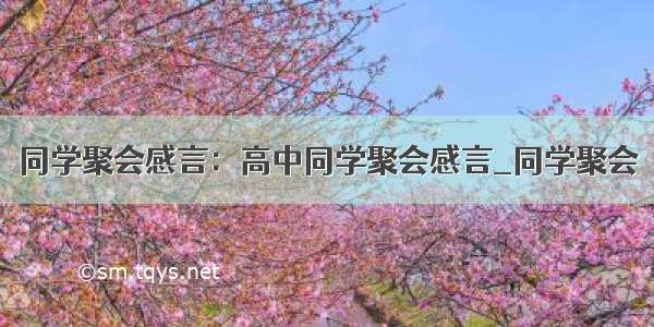 同学聚会感言：高中同学聚会感言_同学聚会