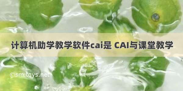 计算机助学教学软件cai是 CAI与课堂教学