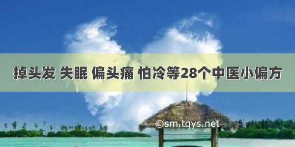 掉头发 失眠 偏头痛 怕冷等28个中医小偏方