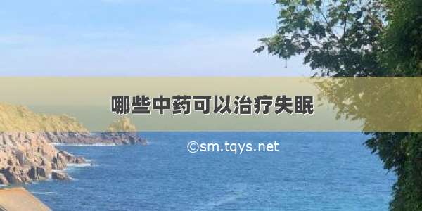 哪些中药可以治疗失眠