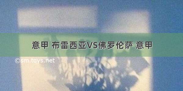 意甲 布雷西亚VS佛罗伦萨 意甲